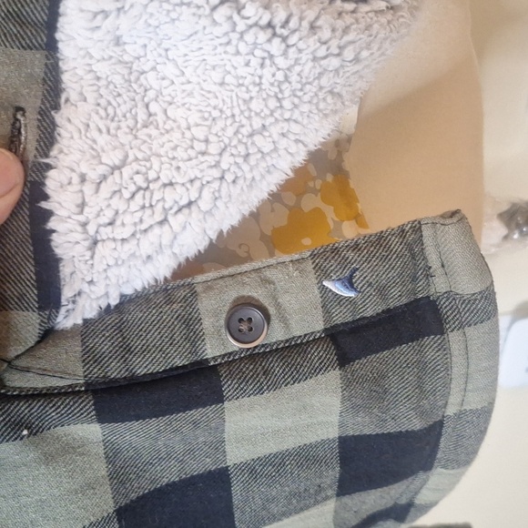 Tailor Vintage Men's M Shacket Sherpa Lined Buffalo Plaid Green Mistletoe - Picture 7 of 10